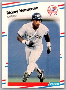 1988 Fleer Rickey Henderson New York Yankees #209