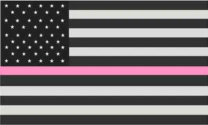 American PINK Line Subdued Flag Decal Breast Cancer United States Sticker VAR - Imagen 1 de 1