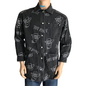 H M Divided Toy Story Denim Jacke Mantel klein? Damen schwarz Stonewash - Bild 1 von 12
