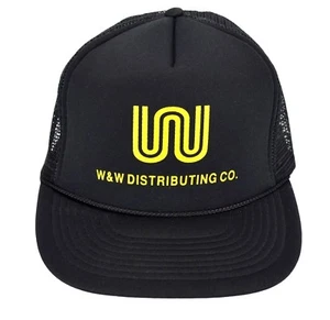 W&W Distributing Co Clásico Snapback Vintage Promocional Camionero Sombrero Negro - Imagen 1 de 1