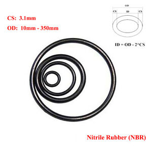 Schwarz Gummi Ölbeständige NBR Nitrile O-Ring Dichtring Washer 5.3mm ID=82.5-208 