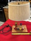 Child’s Vintage Wooden Train Engine Bedroom Lamp Roller Switch  Hand Made ?