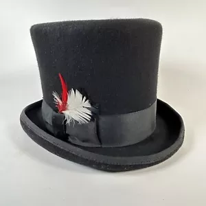 Vintage Dorfman Pacific Co. “Mad Hatter” top hat unisex Oakland, CA 7 1/2" 60 - Picture 1 of 16