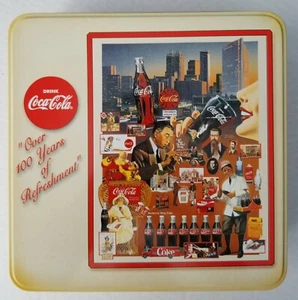Vintage Coca-Cola Puzzle "Über 100 Jahre Erfrischung" mit Sammlerdose - Bild 1 von 4
