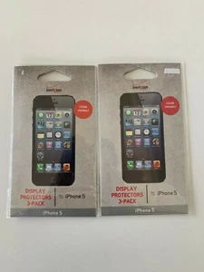 New 3 pack & Used 2 pack Verizon Iphone 5 display protector - Total 5 protectors - Picture 1 of 3