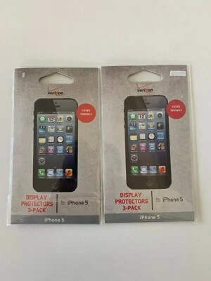 New 3 pack & Used 2 pack Verizon Iphone 5 display protector - Total 5 protectors - Image 1 of 3