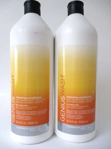 Redken Genius Wash Cleansing Conditioner for Unruly Hair 33.8 oz 2 PACK - Picture 1 of 2
