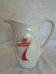 Ceramic Seagram’s Royal Crown Whiskey Pitcher 7 ½ Inches Tall (#4211) - Picture 1 of 7