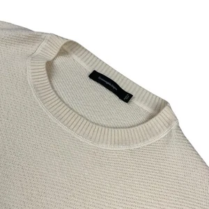 Ermenegildo Zegna Men's Crewneck Knit Pullover Sweater Ivory • Italy • XL - Picture 1 of 8