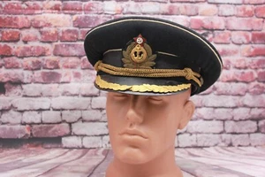 Soviet Navy Officer Military Visor Cap Original 56 size - Imagen 1 de 12