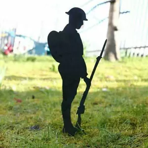 METAL SOLDIER SILHOUETTE 12" - Powder Coated*. - Picture 1 of 10