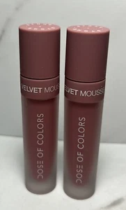 2 Dose Of Colors Stone velvet mousse lipstick Pink Mauve .17 Oz each NWOB - Picture 1 of 4