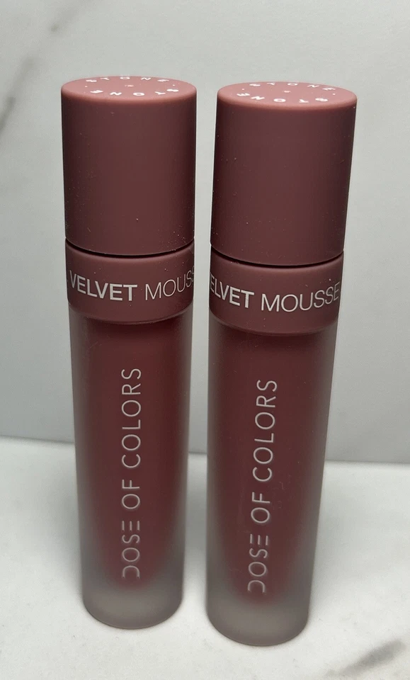 2 Dose Of Colors Stone velvet mousse lipstick Pink Mauve .17 Oz each NWOB - Image 1 of 4