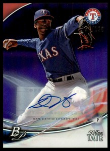 2016 Bowman Platinum Top Prospects Autographs Purple #TPADT Dillon Tate /150