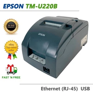Impresora de recibos Epson TM-U220B M188B matriz de puntos POS Ethernet USB sin adaptador de CA - Imagen 1 de 9
