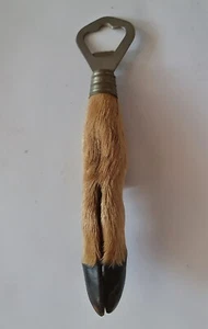 Vintage Authentic Germany Oktoberfest Trachten Dirndl Doe Deer Leg Bottle Opener - Picture 1 of 8