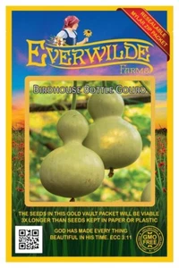25 Birdhouse Bottle Gourd Seeds - Everwilde Farms Mylar Seed Packet - Picture 1 of 3
