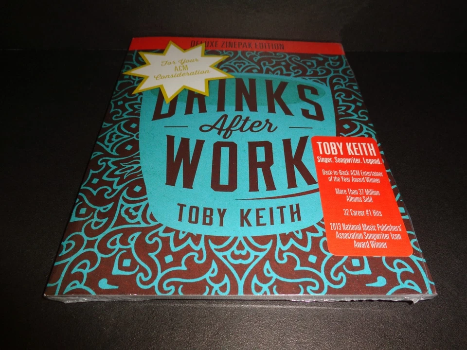 Drinks After Work Toby Keith Zinepak CD 13 Tracks 3 Bonus 64 Page GD