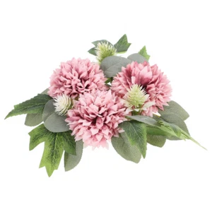 Kerzenring künstlicher Blumenkugel Kerzenkranz Chrysanthemen Tisch Herzstück - Bild 1 von 12