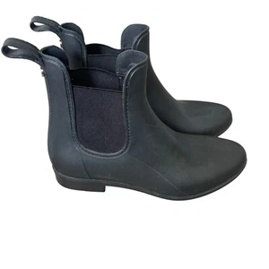Sam Edelman Tinsley Chelsea Rain Bootie Sz 9 Black Matte - Picture 1 of 7