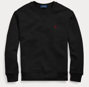 Polo Ralph Lauren Boys Fleece Crewneck Pullover Sweater Size 7 Black NWT - Picture 1 of 5