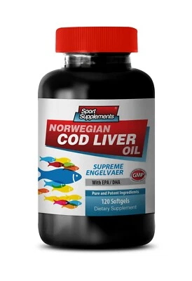 Vitamin D3 - Norwegian Cod Liver Oil 600mg - Appetite Control Energy Pills 1B - Imagem 1 de 4