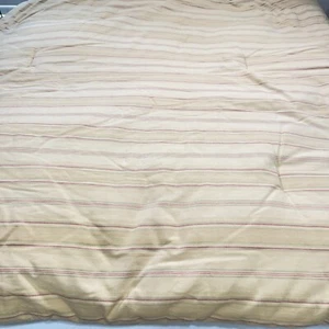 ralph lauren comforter queen tan red stripes cotton traditional - Picture 1 of 17