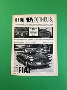 1963 1964 FIAT SPIDER 1500 ORIGINAL VINTAGE PRINT AD ADVERTISEMENT PRINTED - Picture 1 of 1