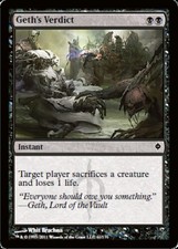 [1x] Geth's Verdict - Foil - Heavy Play, English - New Phyrexia MTG Magic