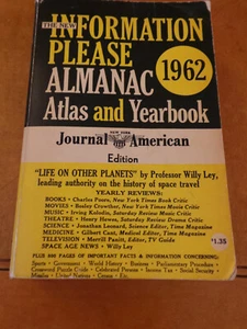 1962 New Information Please Almanac Altlas Yearbook, NY Journal American Edition - Picture 1 of 6