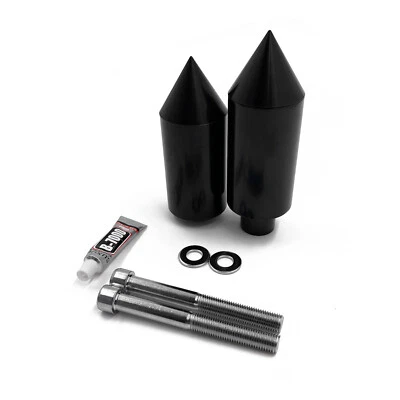 Black Spike Frame Sliders Crash Protectors Guard For 2003-2004 Suzuki GSXR1000 - Image 1 of 3