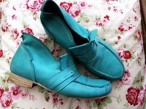 Damen, Stiefeletten, Boots, hellblau, türkis, Cos, Gr 41, leder - Bild 1 von 4