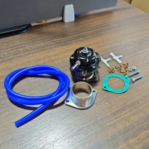 Black Universal Type-RS Turbo Blow Off Valve Kit Adjustable 25 psi BOV Blow Dump - Picture 1 of 20
