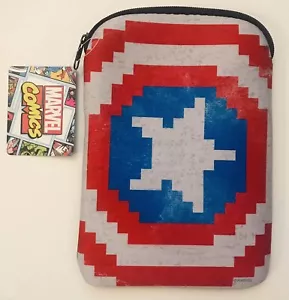 Marvel Comics Avengers CAPTAIN AMERICA 8-bit iPad Soft Travel Pouch Sleeve Case! - Picture 1 of 6