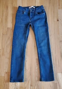 Levi’s 511 Boys Slim Jeans Sz 12 Regular W26 L26 Blue Denim Adjustable Waist EUC - Picture 1 of 14