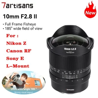 7artisans 10mm F2.8 II Fisheye Full Frame Lens for Sony Nikon Canon Leica Sigma - Image 1 of 4
