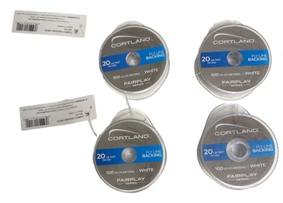 Respaldo Cortland 20 lb Test Flyline 100 yardas (91 metros) blanco cantidad:4 nuevo Foto 1 de 3