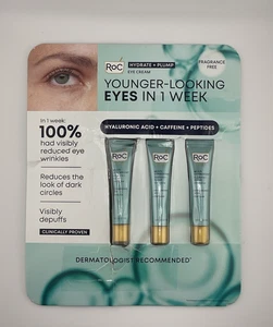 RoC Hydrate and Plump Eye Cream 0.6 oz 3-pack OPEN BOX - Picture 1 of 2