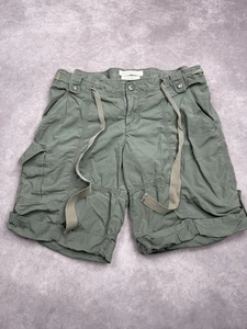 Abercrombie & Fitch Cargo Shorts Womens Large Green Utility Belt Pockets Outdoor - Picture 1 of 21