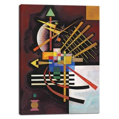 Impresiones en lienzo arriba y izquierda, 1925 por Wassily Kandinsky reproducción de arte clásico Foto 1 de 4