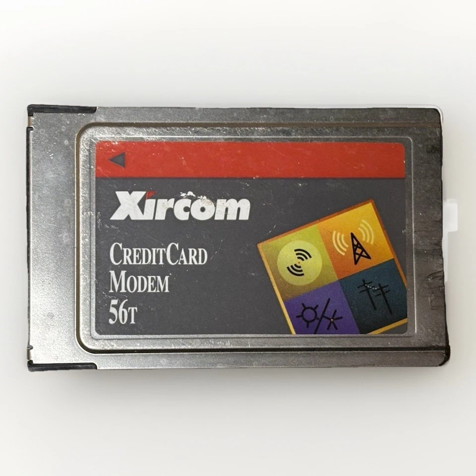 NOS 1998 Xircom CreditCard Modem 56, 56Kbps PC Card modem for portable PCs - Image 1 of 2