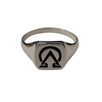 Sterling Silver Alpha Omega Ring Christian Symbol Stamped 925 Nickel Free - Image 1 of 4