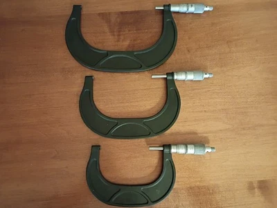 Scherr-Tumico Micrometer Set 3-4, 4-5, 5-6" .0001 Vernier Scale Ratchet Thimble - Image 1 of 4