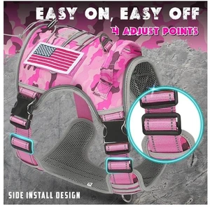 Locust Tree Tactical Hundegriff mit Harnes, ohne Ziehen, Größe S Farbe Pink Camo. - Bild 1 von 4