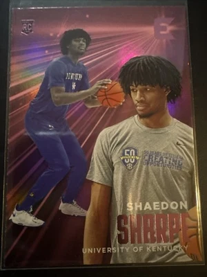 2022-23 Panini Chronicles Draft Picks - Essentials Shaedon Sharpe #17 Pink (RC) - Image 1 of 2