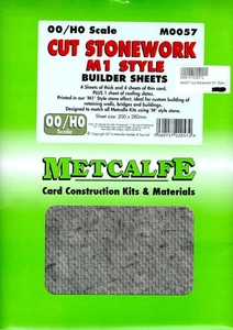 METCALFE - MO057 - CUT STONEWORK M1 STYLE. OO/HO ( 9 sheets in pack) - Picture 1 of 2