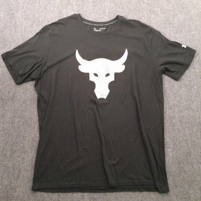 Camisa Under Armour UA Para Hombres 2XL Negra Suelta Proyecto Rock Ropa Activa Atletismo Foto 1 de 4