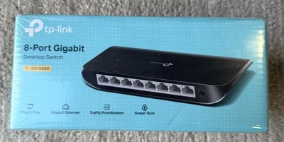 TP-Link TL-SG1008D 8-Port 10/100/1000Mbps Gigabit Ethernet Desktop Switch - Image 1 of 4