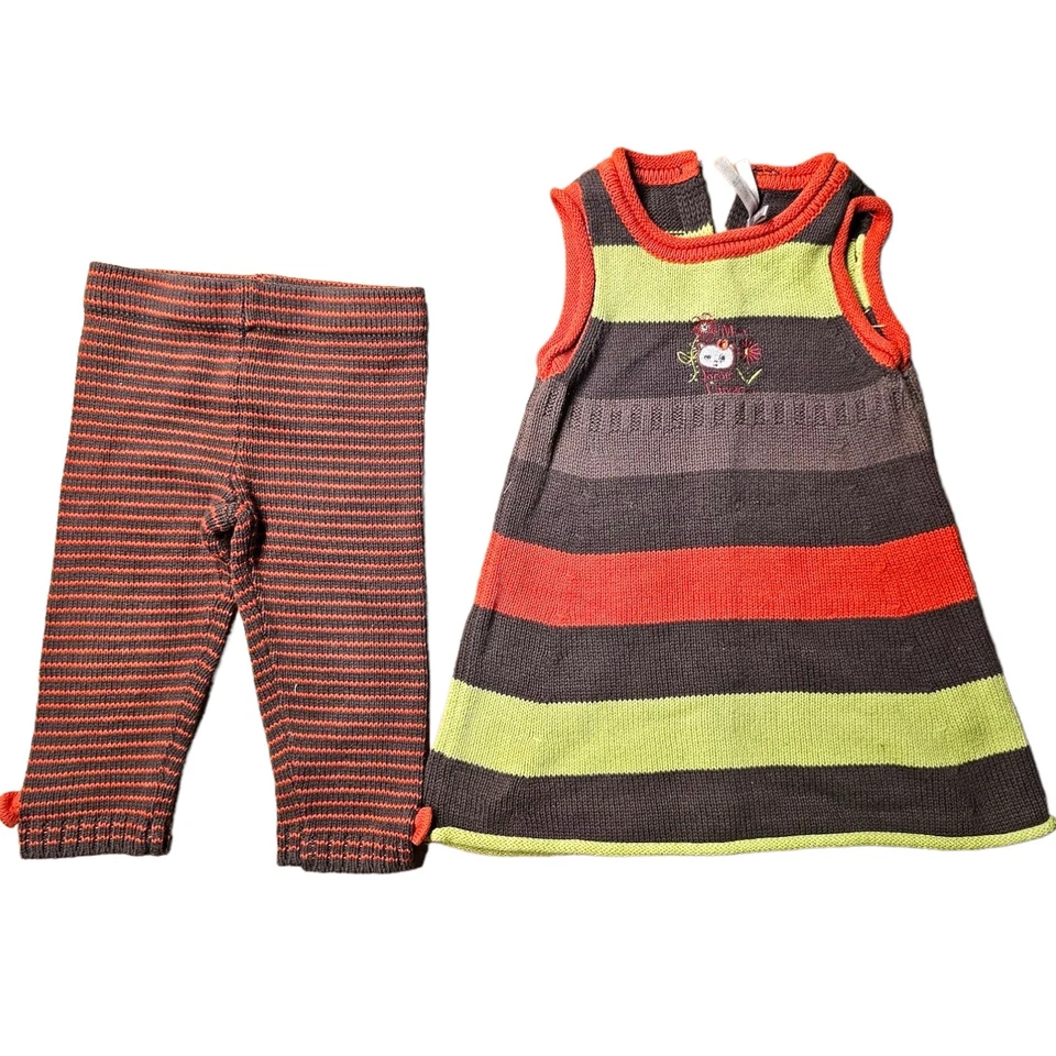 Linda Falda Y Pantalón De Punto Para Bebé De Orchestra Tamaño 12M 74 Llamativa - Imagen 1 de 2