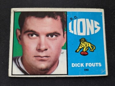 1964 Topps CFL Football Card # 2 Dick Fouts - British Columbia (VG) - Image 1 of 3